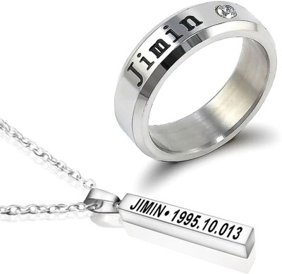 University Trendz Stainless Steel Silver Silver Jewellery Set(Pack of 1)