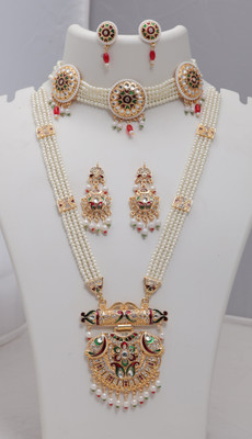 Krishna Creation Alloy Gold-plated Gold Jewellery Set(Pack of 1)