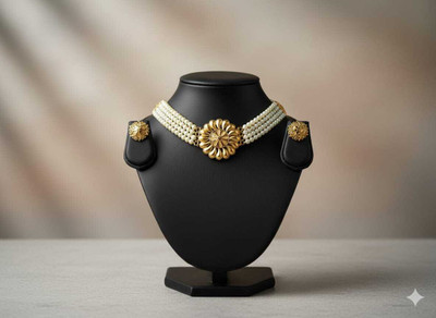 Alankarini Creation Alloy Gold-plated Gold Jewellery Set(Pack of 2)