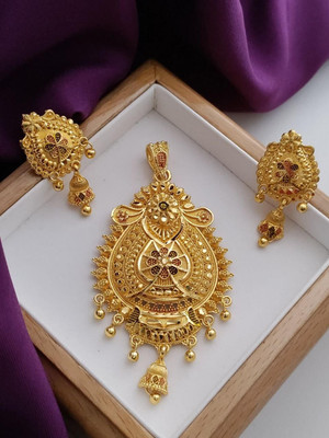 ALISHA EXPO Alloy Gold-plated Gold Jewellery Set(Pack of 2)