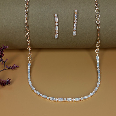 Dressberry Brass Gold-plated Rose Gold Jewellery Set(Pack of 3)