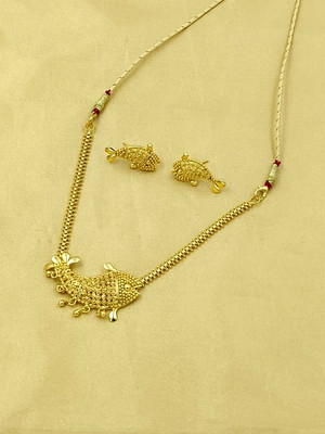 Tarak Traders Alloy Gold-plated Gold Jewellery Set(Pack of 1)