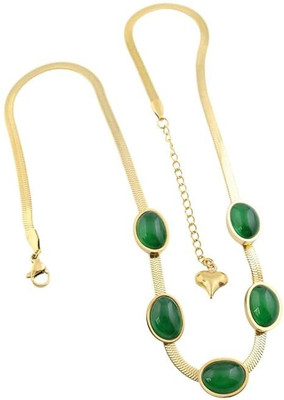 Fashion Overseas Alloy Gold-plated Gold Jewellery Set(Pack of 1)