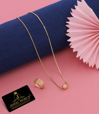 Bright STYLE Metal, Alloy Gold-plated Gold Jewellery Set(Pack of 1)