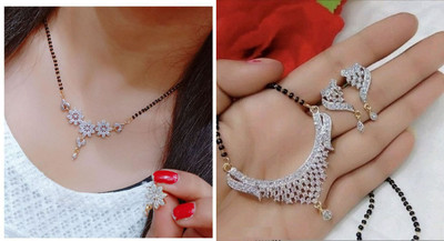 P R Production Oxidised Silver Multicolor Jewellery Set(Pack of 2)