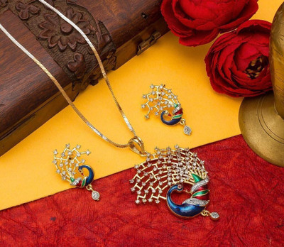 N P FASHION Alloy Gold-plated Multicolor Jewellery Set(Pack of 1)