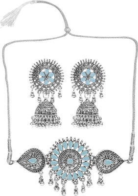 Anamya Collections Alloy Blue, Silver Jewellery Set(Pack of 1)