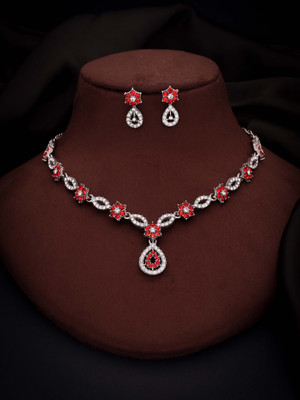 BRILLIANT BEADS JEWELS Alloy Red Jewellery Set(Pack of 1)
