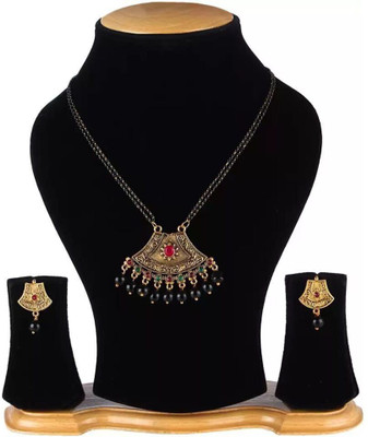 Lathar Alloy Black, Gold Jewellery Set(Pack of 1)