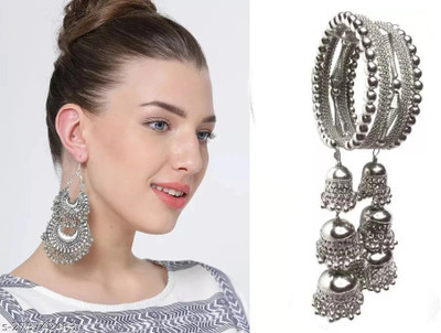 MA Enterprises Alloy Sterling Silver Silver Jewellery Set(Pack of 1)