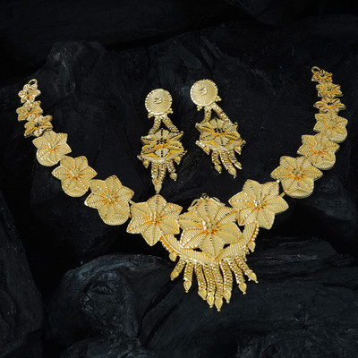 MANSIYAORANGE Copper Gold-plated Gold Jewellery Set(Pack of 3)