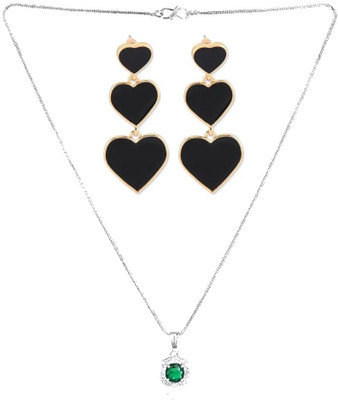 SRK Fashions Alloy Green, Black Jewellery Set(Pack of 1)
