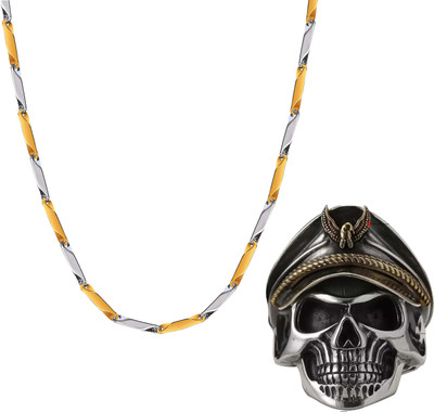 Thrillz Stainless Steel Gold-plated Gold, Silver Jewellery Set(Pack of 1)