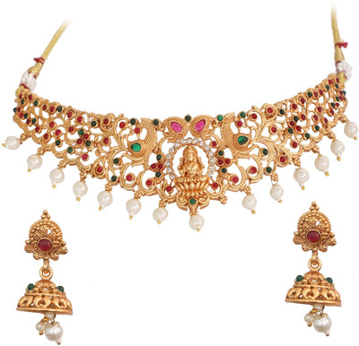 Sukhigold Alloy Gold-plated Gold Jewellery Set(Pack of 3)