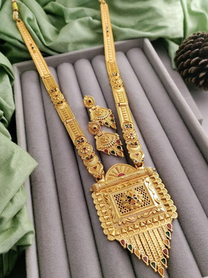 EKTASALESS Brass Gold-plated Gold Jewellery Set(Pack of 1)