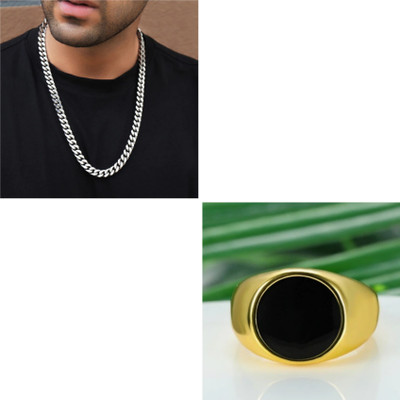 MAATRCHAAYA Stainless Steel Gold-plated, Sterling Silver Gold, Silver Jewellery Set(Pack of 2)