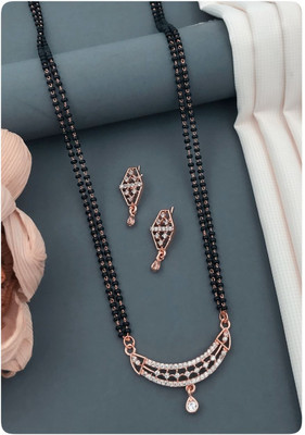 Radheshyam Creation Alloy Gold-plated Rose Gold Jewellery Set(Pack of 3)
