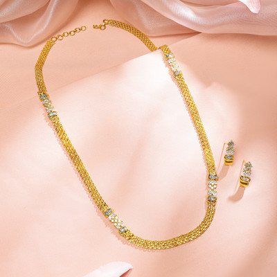 RUBANS Brass Gold-plated Gold Jewellery Set(Pack of 3)