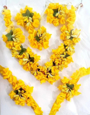 house of common Fabric Yellow Jewellery Set(Pack of 1)