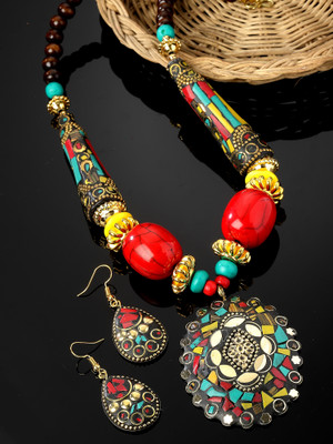 Shining Diva Metal Multicolor Jewellery Set(Pack of 3)