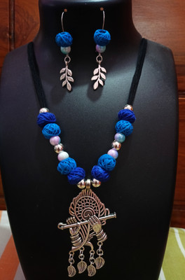 SSCREATION Oxidised Silver Multicolor Jewellery Set(Pack of 1)