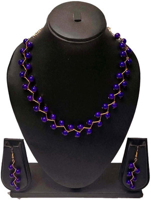 UTTARAI Alloy Purple Jewellery Set(Pack of 1)