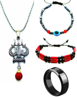 KINGSTYLEIMPEX Stainless Steel Silver Multicolor Jewellery Set(Pack of 4)