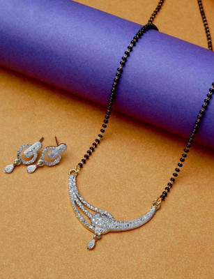 PEHNAZ Alloy Gold-plated Black, Silver Jewellery Set(Pack of 1)