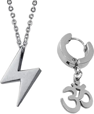 MAATRCHAAYA Stainless Steel Sterling Silver Silver Jewellery Set(Pack of 2)