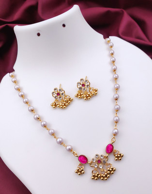 OChori Brass Gold-plated Multicolor Jewellery Set(Pack of 1)
