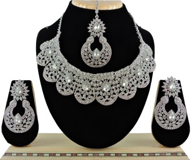 VATSALYA creation Alloy Gold-plated White Jewellery Set(Pack of 3)