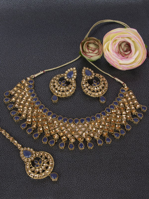 ACCESSHER Alloy Gold-plated Multicolor Jewellery Set(Pack of 1)