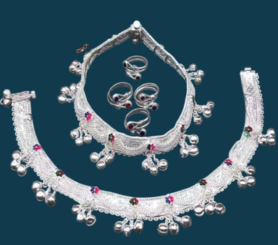 AamNa Enterprises Alloy Silver Jewellery Set(Pack of 1)