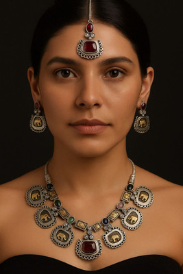 brassjewel Brass Multicolor Jewellery Set(Pack of 1)