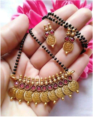 Bhagya Lakshmi Alloy Gold-plated Multicolor Jewellery Set(Pack of 1)