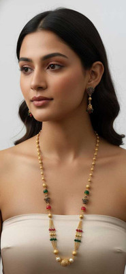 PSM Brass, Copper Gold-plated Multicolor Jewellery Set(Pack of 1)