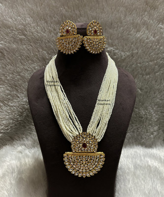 waheguru Brass Gold-plated Gold Jewellery Set(Pack of 1)
