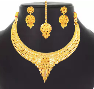 SDR Alloy Gold-plated Gold Jewellery Set(Pack of 1)