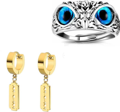 MAATRCHAAYA Brass, Alloy, Stainless Steel Sterling Silver, Gold-plated, Silver Silver, Gold Jewellery Set(Pack of 2)