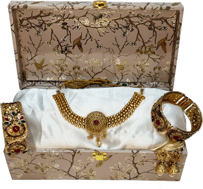 Mogha Jewels Brass Gold-plated Gold Jewellery Set(Pack of 4)