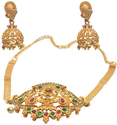 55Carat Brass Gold-plated Yellow Jewellery Set(Pack of 1)