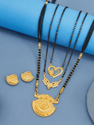 YEMBON Brass Gold-plated Gold Jewellery Set(Pack of 1)