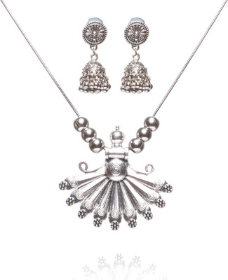 SUZEN Oxidised Silver Silver Jewellery Set(Pack of 1)