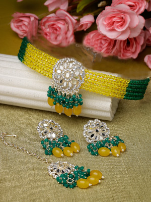 Studio Sukkhi Alloy Gold-plated Yellow Jewellery Set(Pack of 1)