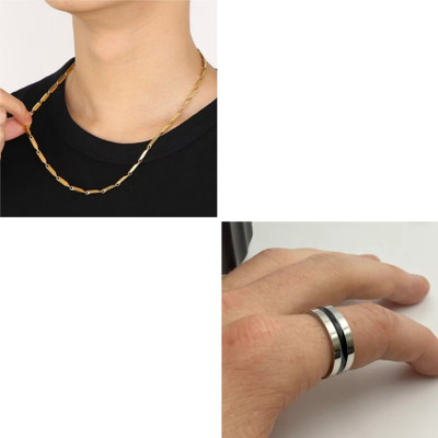 Vipunj Alloy Sterling Silver, Gold-plated Gold, Black, Silver Jewellery Set(Pack of 1)