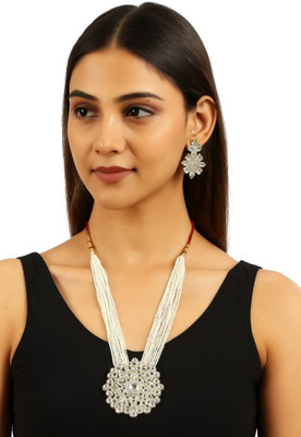 PRIDE SALES Metal, Alloy Brass White Jewellery Set(Pack of 1)