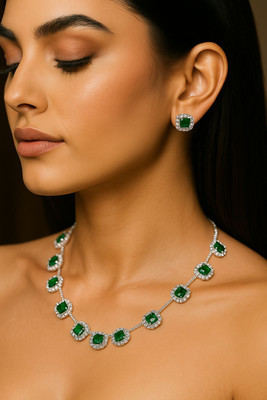 AURANESTZ Alloy Green Jewellery Set(Pack of 1)