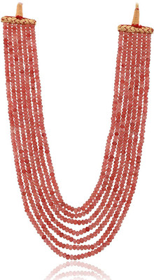 J J Alloy Pink Jewellery Set(Pack of 1)