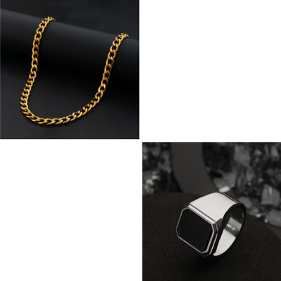 Vipunj Alloy Gold-plated, Sterling Silver Black, Silver, Gold Jewellery Set(Pack of 1)