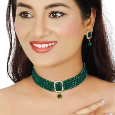 JMBW INTERNATIONAL Alloy Green Jewellery Set(Pack of 1)